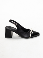 Eva 03 - Tacón slingback con Punta Combinada y Lazo