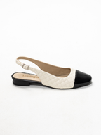 Siena 02 - Zapatilla Slingback Cuadrada con Punta Combinada