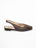 Siena 02 - Zapatilla Slingback Cuadrada con Punta Combinada